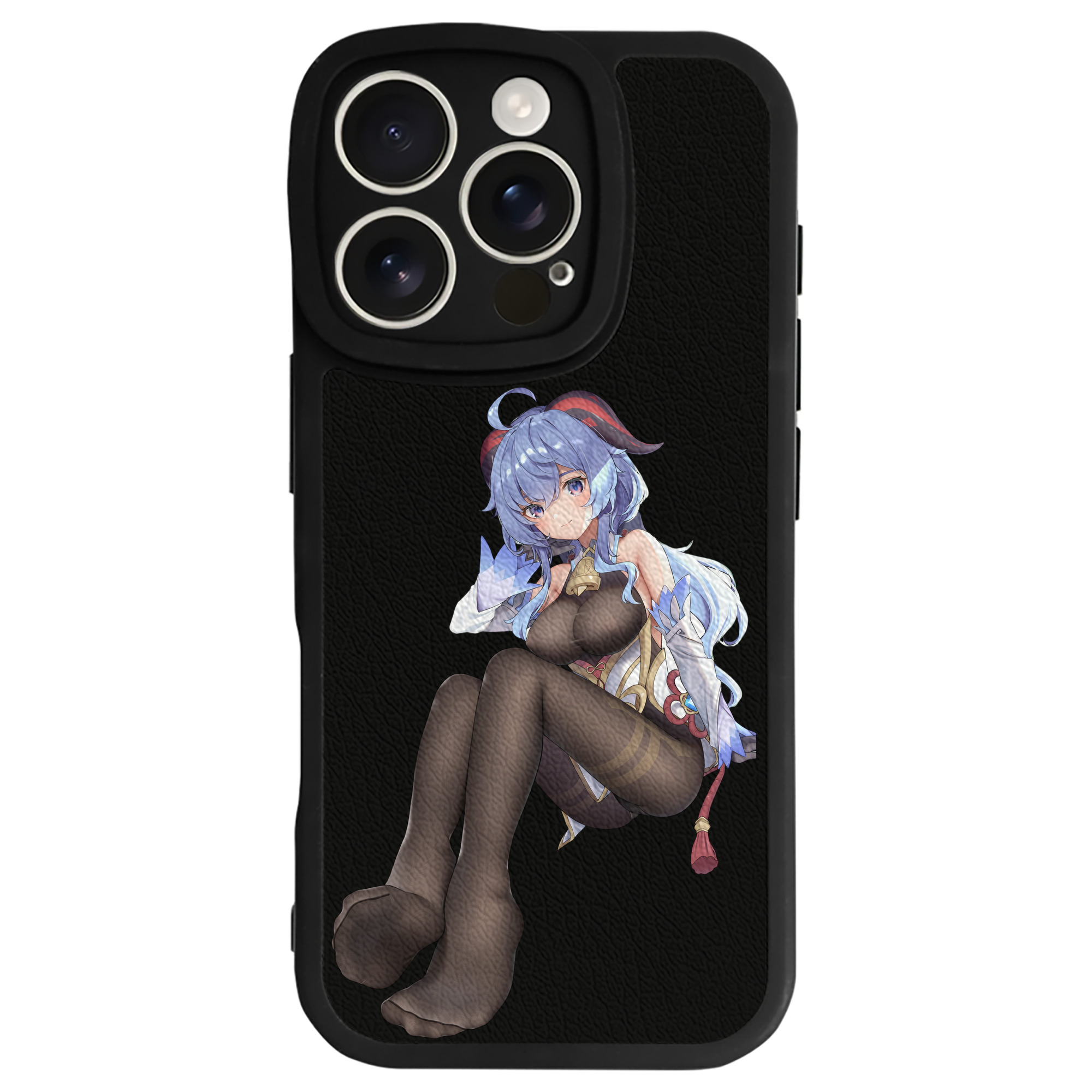 げんし神 甘雨 かんう genshin Ganyu 【iPhone 16シリーズ対応】シリコンスマホケース（レザー調） 材質：シリコン